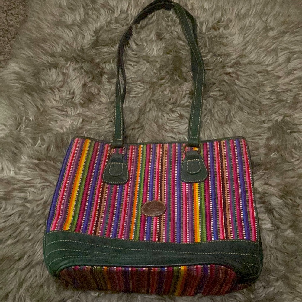 Multicolored Genuine Leather Guatemala Cedano Purse